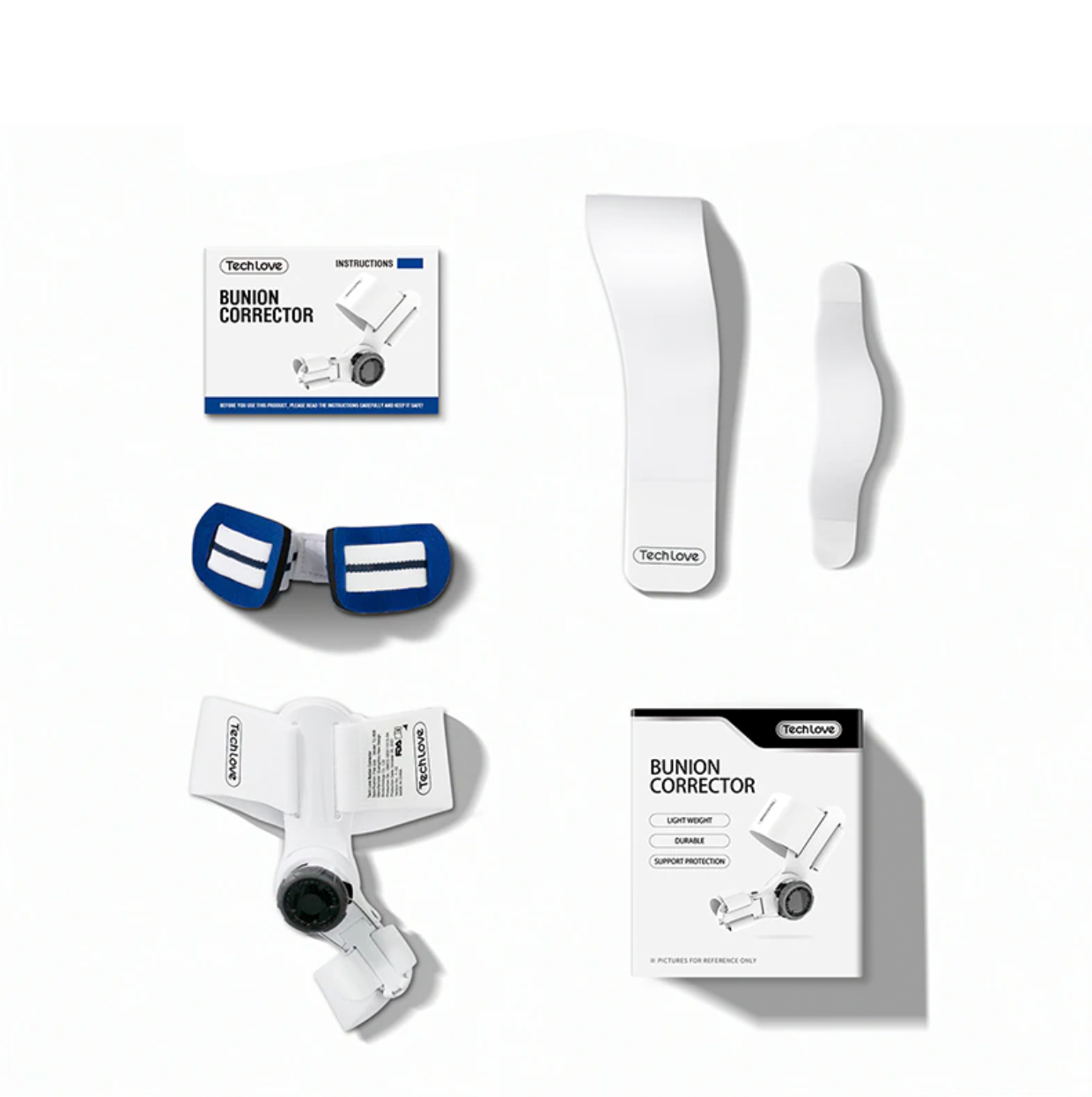 Állítható sín a hallux valgushoz